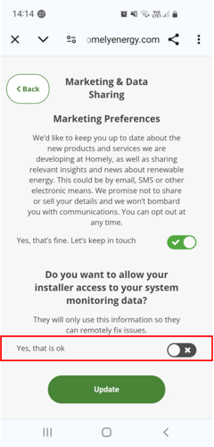 Share with Installer