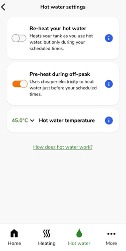 Pre-heat during off-peak